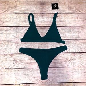 NWT Zaful Bikini, Dark Green, L